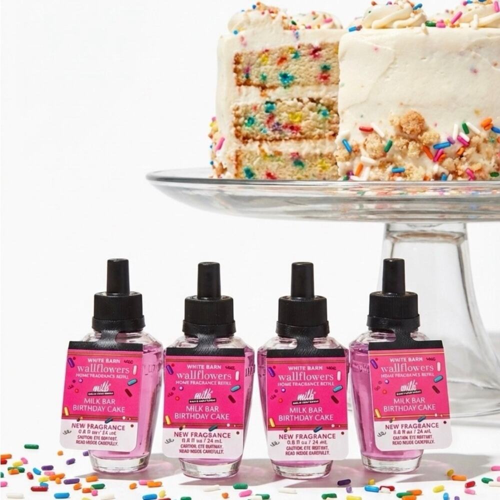 SOLD OUT Bath & Body Works Milkbar Birthday Cake Wallflower Refills x4